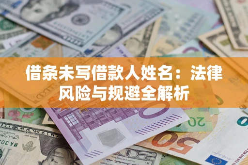 武汉借条未写借款人姓名：法律风险与规避全解析