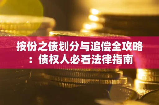 武汉按份之债划分与追偿全攻略：债权人必看法律指南