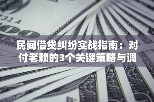 武汉民间借贷纠纷实战指南：对付老赖的3个关键策略与调解盲区解析