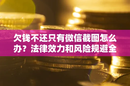 武汉欠钱不还只有微信截图怎么办？法律效力和风险规避全解析